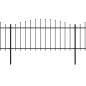 Gartenzaun mit Speerspitzen Stahl (0,5 - 0,75) x 11,9 m Schwarz Gartenzaun mit Speerspitzen Stahl (0,5 - 0,75) x 11,9 m Schwarz