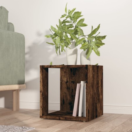vidaXL Beistelltisch Räuchereiche 33x33x34,5 cm Holzwerkstoff