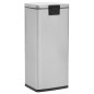 vidaXL Mülleimer mit Pedal Anti-Fingerabdruck 30 L Silbern Edelstahl vidaXL Mülleimer mit Pedal Anti-Fingerabdruck 30 L Silbern Edelstahl