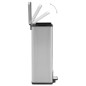 vidaXL Mülleimer mit Pedal Anti-Fingerabdruck 30 L Silbern Edelstahl vidaXL Mülleimer mit Pedal Anti-Fingerabdruck 30 L Silbern Edelstahl