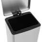vidaXL Mülleimer mit Pedal Anti-Fingerabdruck 30 L Silbern Edelstahl vidaXL Mülleimer mit Pedal Anti-Fingerabdruck 30 L Silbern Edelstahl