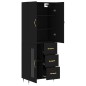 Highboard Schwarz 69,5x34x180 cm Holzwerkstoff Highboard Schwarz 69,5x34x180 cm Holzwerkstoff