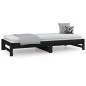 vidaXL Tagesbett Ausziehbar Schwarz 2x(90x200) cm Massivholz Kiefer vidaXL Tagesbett Ausziehbar Schwarz 2x(90x200) cm Massivholz Kiefer