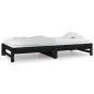 vidaXL Tagesbett Ausziehbar Schwarz 2x(90x200) cm Massivholz Kiefer vidaXL Tagesbett Ausziehbar Schwarz 2x(90x200) cm Massivholz Kiefer