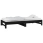 vidaXL Tagesbett Ausziehbar Schwarz 2x(90x200) cm Massivholz Kiefer vidaXL Tagesbett Ausziehbar Schwarz 2x(90x200) cm Massivholz Kiefer