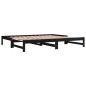 vidaXL Tagesbett Ausziehbar Schwarz 2x(90x200) cm Massivholz Kiefer vidaXL Tagesbett Ausziehbar Schwarz 2x(90x200) cm Massivholz Kiefer