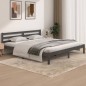 vidaXL Massivholzbett Kiefer 180x200 cm Grau vidaXL Massivholzbett Kiefer 180x200 cm Grau