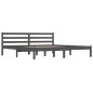 vidaXL Massivholzbett Kiefer 180x200 cm Grau vidaXL Massivholzbett Kiefer 180x200 cm Grau