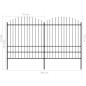 vidaXL Gartenzaun mit Speerspitzen Stahl (1,75 - 2) x 3,4 m Schwarz vidaXL Gartenzaun mit Speerspitzen Stahl (1,75 - 2) x 3,4 m Schwarz