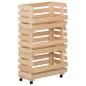 vidaXL Gemüsewagen 37x30x80 cm Massivholz Kiefer vidaXL Gemüsewagen 37x30x80 cm Massivholz Kiefer