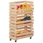 vidaXL Gemüsewagen 37x30x80 cm Massivholz Kiefer vidaXL Gemüsewagen 37x30x80 cm Massivholz Kiefer