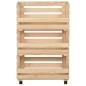 vidaXL Gemüsewagen 37x30x80 cm Massivholz Kiefer vidaXL Gemüsewagen 37x30x80 cm Massivholz Kiefer