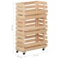 vidaXL Gemüsewagen 37x30x80 cm Massivholz Kiefer vidaXL Gemüsewagen 37x30x80 cm Massivholz Kiefer