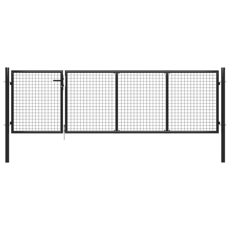 vidaXL Gartentor Stahl 350 x 100 cm Anthrazit vidaXL Gartentor Stahl 350 x 100 cm Anthrazit