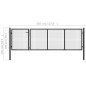 vidaXL Gartentor Stahl 350 x 100 cm Anthrazit vidaXL Gartentor Stahl 350 x 100 cm Anthrazit
