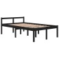 vidaXL Massivholzbett Schwarz Kiefer 120x200 cm vidaXL Massivholzbett Schwarz Kiefer 120x200 cm