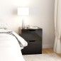 vidaXL Nachttisch Hochglanz-Schwarz 40x40x50 cm Spanplatte vidaXL Nachttisch Hochglanz-Schwarz 40x40x50 cm Spanplatte