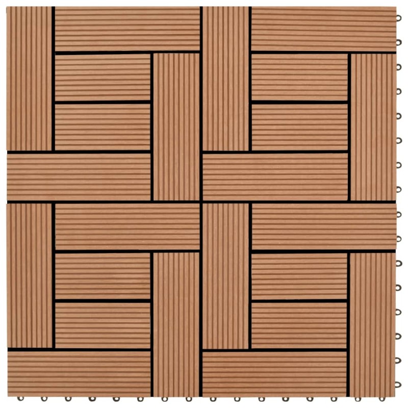 22 Stk. Terrassenfliesen 30 x 30 cm 2 qm WPC Braun 22 Stk. Terrassenfliesen 30 x 30 cm 2 qm WPC Braun