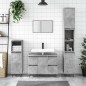 vidaXL Badschrank Betongrau 80x33x60 cm Holzwerkstoff vidaXL Badschrank Betongrau 80x33x60 cm Holzwerkstoff