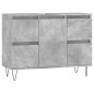vidaXL Badschrank Betongrau 80x33x60 cm Holzwerkstoff vidaXL Badschrank Betongrau 80x33x60 cm Holzwerkstoff