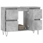 vidaXL Badschrank Betongrau 80x33x60 cm Holzwerkstoff vidaXL Badschrank Betongrau 80x33x60 cm Holzwerkstoff