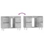 vidaXL Badschrank Betongrau 80x33x60 cm Holzwerkstoff vidaXL Badschrank Betongrau 80x33x60 cm Holzwerkstoff