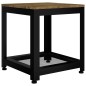 vidaXL Beistelltisch Dunkelbraun und Schwarz 40x40x45 cm MDF und Eisen vidaXL Beistelltisch Dunkelbraun und Schwarz 40x40x45 cm MDF und Eisen