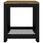 vidaXL Beistelltisch Dunkelbraun und Schwarz 40x40x45 cm MDF und Eisen vidaXL Beistelltisch Dunkelbraun und Schwarz 40x40x45 cm MDF und Eisen