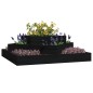 vidaXL Pflanzkübel Schwarz 83x83x27 cm Massivholz Kiefer vidaXL Pflanzkübel Schwarz 83x83x27 cm Massivholz Kiefer