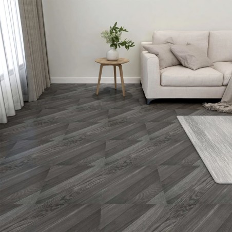 vidaXL PVC-Fliesen Selbstklebend 20 Stk. 1,86 m² Grau Gestreift