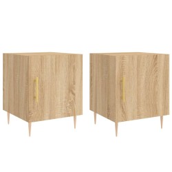 vidaXL Nachttische 2 Stk. Sonoma-Eiche 40x40x50 cm Holzwerkstoff