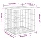 vidaXL Gartenbank aus Gabionen 43x44x42 cm Massivholz Douglasie vidaXL Gartenbank aus Gabionen 43x44x42 cm Massivholz Douglasie