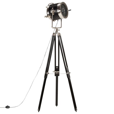 vidaXL Stativlampe Schwarz Mango Massivholz 171 cm