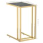 vidaXL Computer-Beistelltisch Schwarz Marmor 50x35x65 cm Hartglas vidaXL Computer-Beistelltisch Schwarz Marmor 50x35x65 cm Hartglas