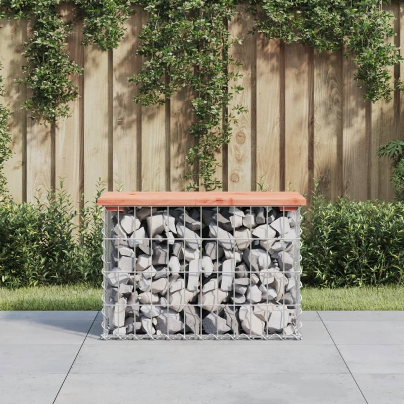 vidaXL Gartenbank aus Gabionen 63x31,5x42 cm Massivholz Douglasie vidaXL Gartenbank aus Gabionen 63x31,5x42 cm Massivholz Douglasie