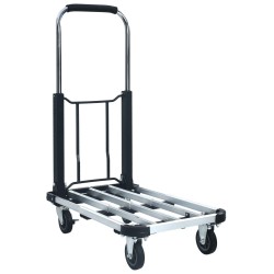 vidaXL Transportwagen Klappbar 150 kg Aluminium Silbern  