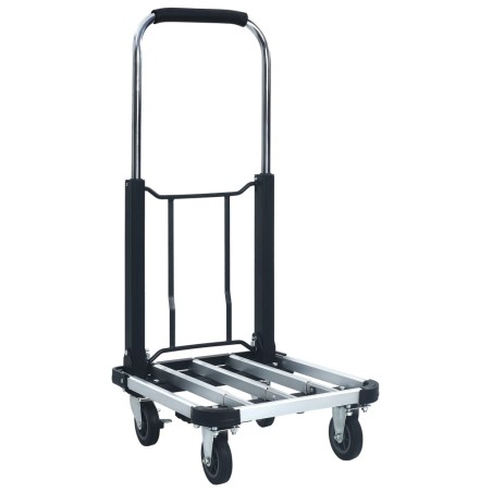 vidaXL Transportwagen Klappbar 150 kg Aluminium Silbern  