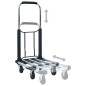 vidaXL Transportwagen Klappbar 150 kg Aluminium Silbern vidaXL Transportwagen Klappbar 150 kg Aluminium Silbern
