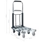 vidaXL Transportwagen Klappbar 150 kg Aluminium Silbern vidaXL Transportwagen Klappbar 150 kg Aluminium Silbern