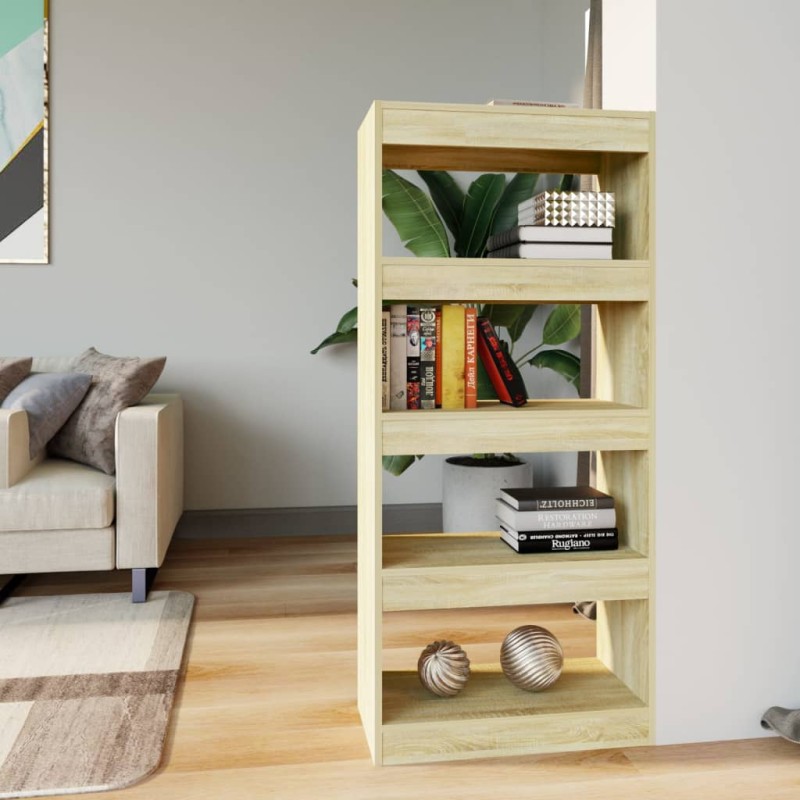 vidaXL Bücherregal/Raumteiler Sonoma-Eiche 60x30x135 cm Holzwerkstoff vidaXL Bücherregal/Raumteiler Sonoma-Eiche 60x30x135 cm Holzwerkstoff
