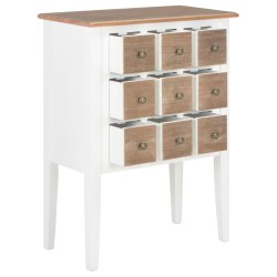 vidaXL Sideboard Weiß 54 x 30 x 80 cm Massivholz Mango