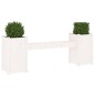 vidaXL Gartenbank mit Pflanzkübeln Weiß 180x36x63 cm Massivholz Kiefer vidaXL Gartenbank mit Pflanzkübeln Weiß 180x36x63 cm Massivholz Kiefer