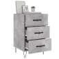 vidaXL Nachttisch Betongrau 40x40x66 cm Holzwerkstoff vidaXL Nachttisch Betongrau 40x40x66 cm Holzwerkstoff