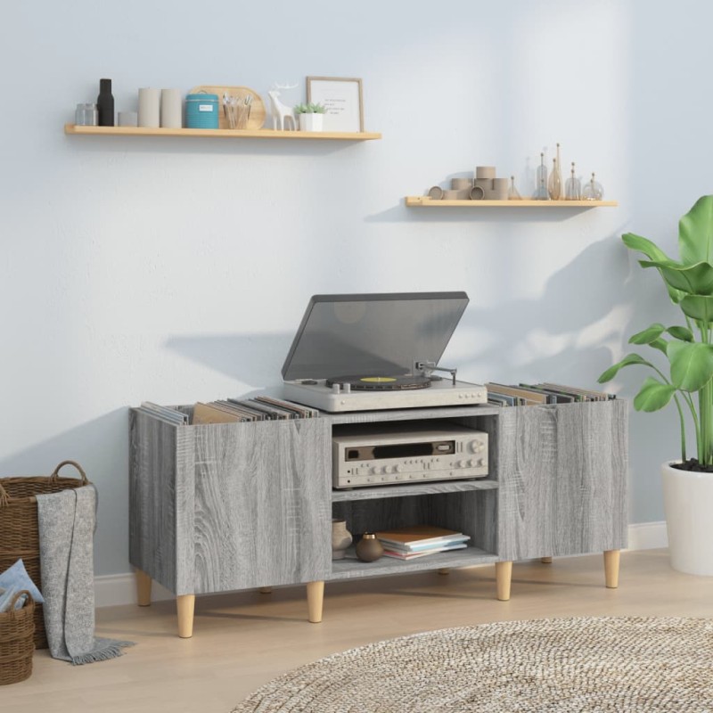 vidaXL Plattenschrank Grau Sonoma 121x38x48 cm Holzwerkstoff vidaXL Plattenschrank Grau Sonoma 121x38x48 cm Holzwerkstoff