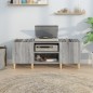 vidaXL Plattenschrank Grau Sonoma 121x38x48 cm Holzwerkstoff vidaXL Plattenschrank Grau Sonoma 121x38x48 cm Holzwerkstoff