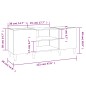 vidaXL Plattenschrank Grau Sonoma 121x38x48 cm Holzwerkstoff vidaXL Plattenschrank Grau Sonoma 121x38x48 cm Holzwerkstoff