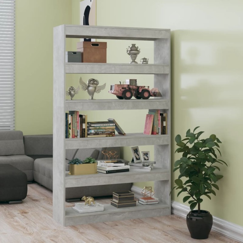 vidaXL Bücherregal/Raumteiler Betongrau 100x30x166 cm vidaXL Bücherregal/Raumteiler Betongrau 100x30x166 cm