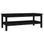 vidaXL Couchtisch Schwarz 110x50x40 cm Massivholz Kiefer vidaXL Couchtisch Schwarz 110x50x40 cm Massivholz Kiefer