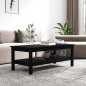 vidaXL Couchtisch Schwarz 110x50x40 cm Massivholz Kiefer vidaXL Couchtisch Schwarz 110x50x40 cm Massivholz Kiefer