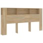 vidaXL Kopfteil mit Ablagen Sonoma-Eiche 200x18,5x104,5 cm